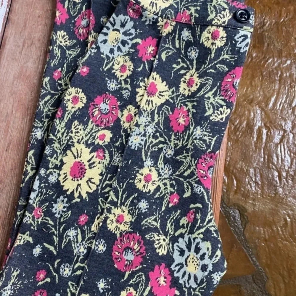 Free People Floral Knit Ponte Skinny Pants 6 - Picture 7 of 12